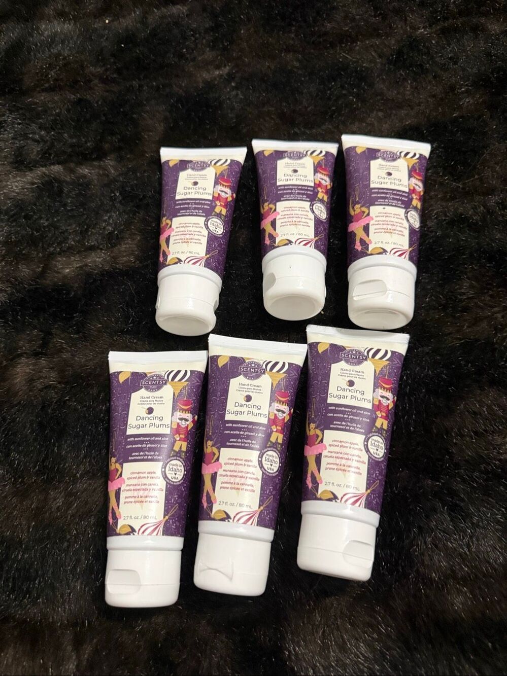 Scentsy Hand Cream Dancing Sugar Plums Cinnamon Apple Spiced Plum Vanilla NEW x6